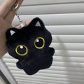 10Cm Cute Black Cat Plush Toy Doll Small Pendant Cuddly Pillow Cushion Ins Black Cat Plush Toy Doll for Boy Girl Brithday Gifts